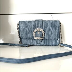 Jimmy Choo Blue Chain Strap Bag